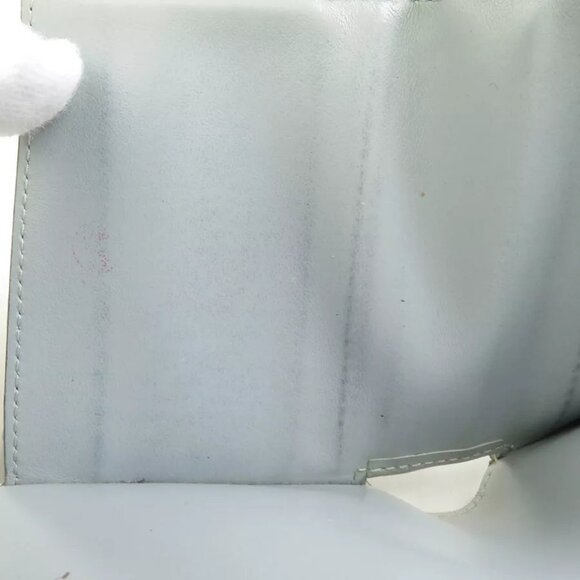 Auth CELINE Trifold Wallet Light Gray Leather - - Picture 5 of 8